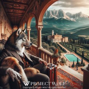 Project wolf / Wolf watching from a good view