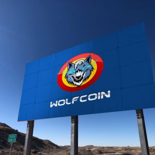 사막의 표지판을 점령한 울프코인 WOLFCOIN HAS TAKEN OVER THE SIGN IN THE DESERT