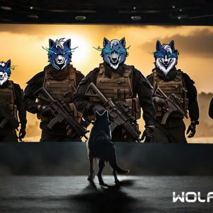 A wolf is impressed to see Wolfforce. (Wolf Coin)