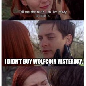 SPIDERMAN A BIG MISTAKE 'WOLFCOIN'