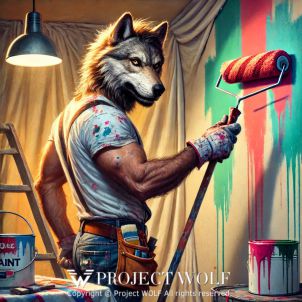 project WOLF/painting the wall