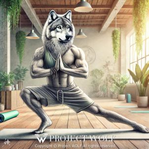 project WOLF/striking a yoga pose