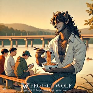 Project  Wolf /  eating ramen