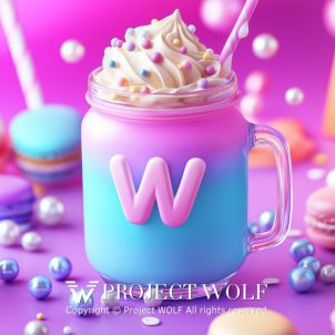 PROJECT WOLF!! "W" Cotton candy milk tea!!