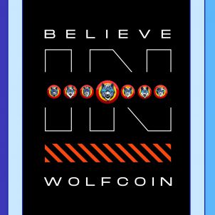 High quality text poster, Wolfcoin 3