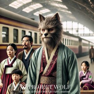 project WOLF/at the train station with his family