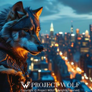 Project Wolf / a wolf overlooking the city