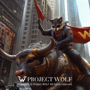 PROJECT WOLF!! Wolf runs on a bull!!