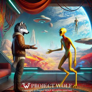 project WOLF/shaking hands with an alien