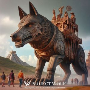 Project wolf / Wolf Wooden Statue