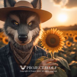 Project Wolf / The end of summer, with sunflowers...