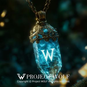 PROJECT WOLF!! Mysterious crystal necklace "W"!!