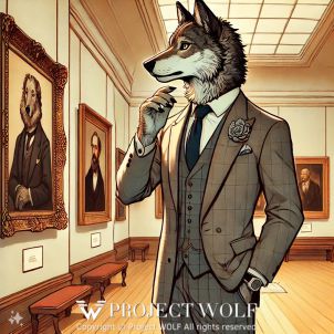 project WOLF/admiring art in a gallery