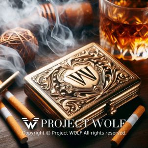 Project Wolf /  W Golden Cigarette Case