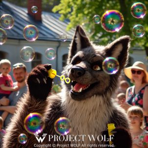 Project Wolf / Playing with soap bubbles