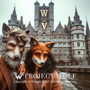 Project Wolf / Wolf and Fox in Ghent Gravenstein Castle, Belgium