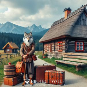 Project wolf / Wolf Travels to the Mountain Village