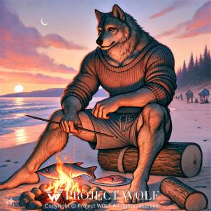 Project  Wolf / Grilling fish on beach