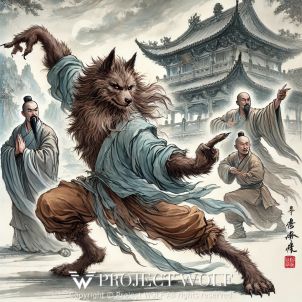 Project  Wolf / practicing traditional Chinese martial arts.