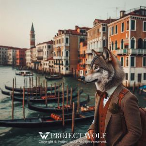 Project Wolf/ Wolf on a trip to Venice, Italy