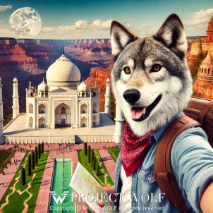 project WOLF/selfie with the Taj Mahal