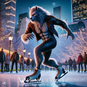 Project  Wolf  Ice skating wolf