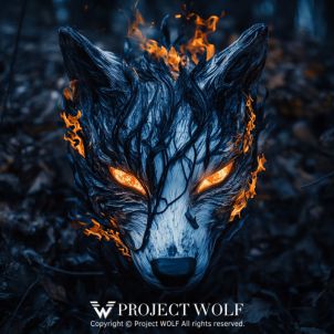 WOLFCOIN Burning Wolf Mask