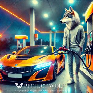 Project Wolf / fueling his sports car