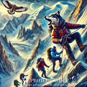 project WOLF/climbing a rugged mountain