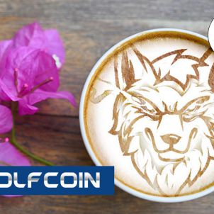 커피아트에도 울프코인 WOLFCOIN BECAME COFFEE ART