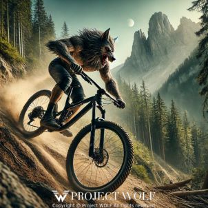 Project  Wolf / riding a mountain bike