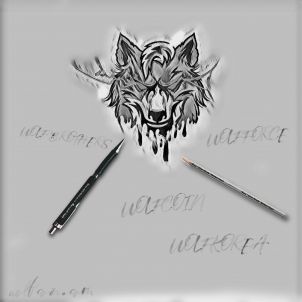 WOLFCOIN pencil drawing(the first version)