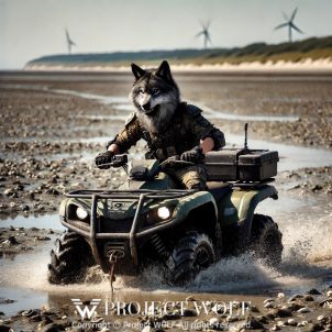 project WOLF/racing through the desert on an ATV