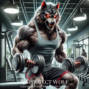 Project  wolf / working out with dumbbells