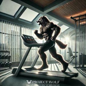 Wolf on the treadmill