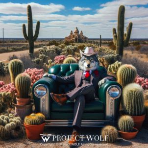 Project Wolf/a cactus in the desert