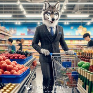 Project wolf / Wolf grocery shopping at the mart